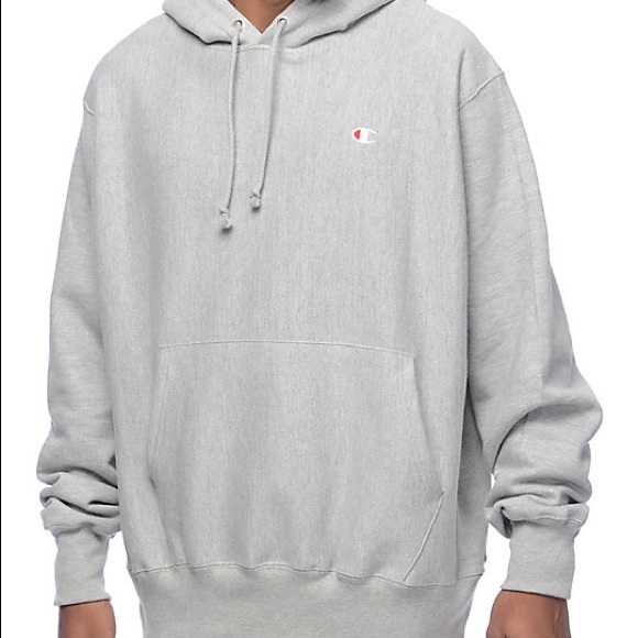 gray champions hoodie